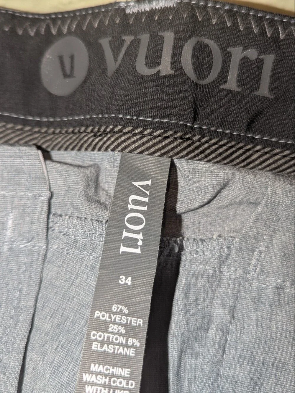 Vuori Men's Skinny Pants in Gray-Blue